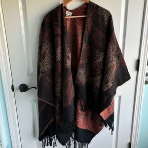 Chicos EUC Patterned Paisley Poncho